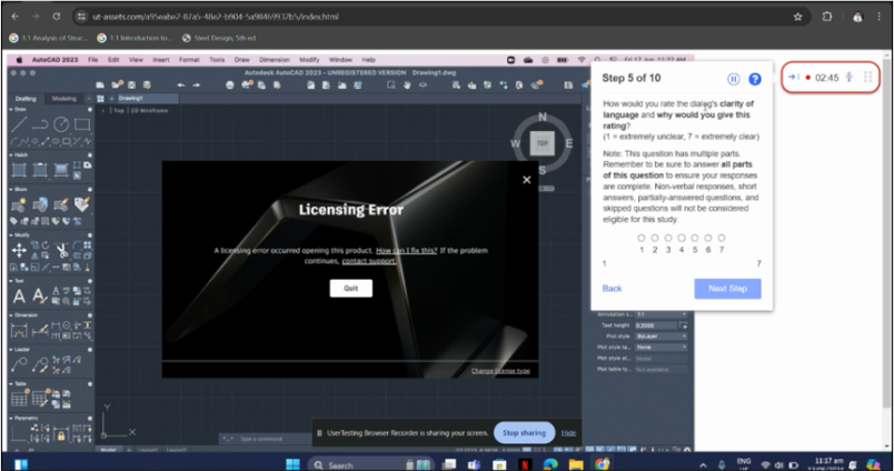 UserTesting.com session